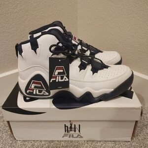 Grant Hill 1 Fila ' White and Navy High-Top Sneakers